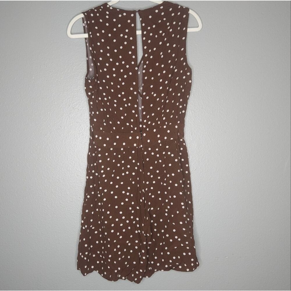 Zara Basic brown polka dot romper - image 2
